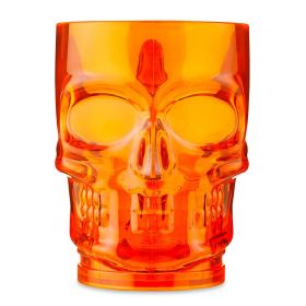 Halloween 19 oz Skull Beer Mug, Orange, Plastic, Partyware, Way to Celebrate