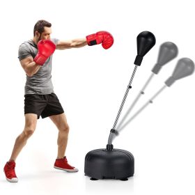 Freestanding Punching Bag with Stand Boxing Gloves for Adult Kids Adjustable