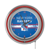 NHL Chrome Double Rung Neon Clock - New York RangersÃ¯Â¿Â½