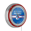 NHL Chrome Double Rung Neon Clock - New York RangersÃ¯Â¿Â½