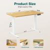 Electric Height Adjustable Standing Desk,Sit to Stand Ergonomic Computer Desk,Yellow,63'' x 24"