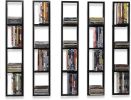 Black Floating Shelves for Wall,Shelf Set of 5, 34 Inch Video Games CD DVD Storage Shelves