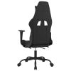 Gaming Chair with Footrest Black and Camouflage Fabric