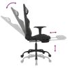 Gaming Chair with Footrest Black and Camouflage Fabric