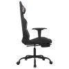 Gaming Chair with Footrest Black and Camouflage Fabric