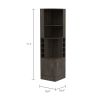 Isabelle 8-Bottle 2-Shelf Bar Cabinet Dark Walnut