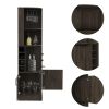 Isabelle 8-Bottle 2-Shelf Bar Cabinet Dark Walnut