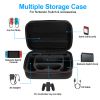 Portable Deluxe Carrying Case for Nintendo Switch Protected Travel Case with Rubberized Handle Shoulder Strap