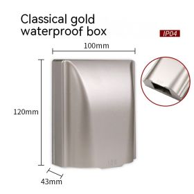 Power Socket Plastic Waterproof Box Toilet Waterproof Cover (Option: Classical Gold Waterproof Box)