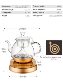 Glass Tea Maker Electric Steam Spray Tea Brewing Pot (Option: Kamjove A55)