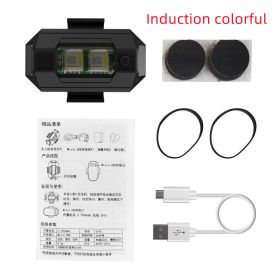 Signal Light Drone With Strobe Light 7 Colors Turn Signal Indicator (Option: Induction colorful-1PCS)