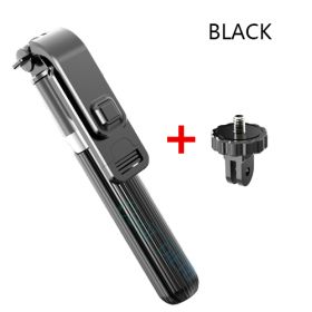 Compatible with Apple, Tripod selfie stick (Color: Black)