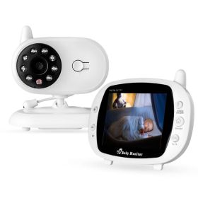 3.5 inch baby care device night vision monitor (Option: White-AU)