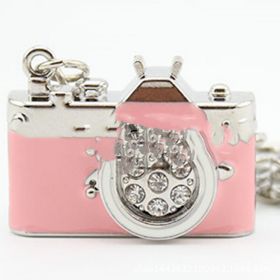 Metal Camera Style USB Flash Drive (Option: 16G-Pink)