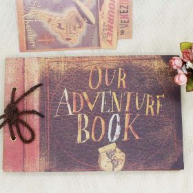 Adventure Photo Album Diy Vintage Kraft Paper Scrapbook Tether Loose-leaf Photo Album Album (Option: OUR section-19x27 cm)