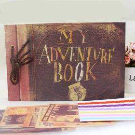 Adventure Photo Album Diy Vintage Kraft Paper Scrapbook Tether Loose-leaf Photo Album Album (Option: MY-19x27 cm)