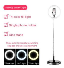 Selfie Ring Light LED Portable For Youtube Vlog Live Photo (Color: Black)