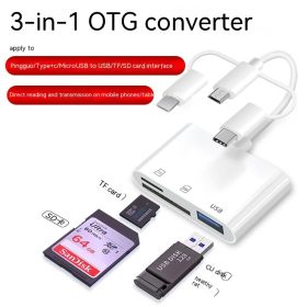 Reader Type-c Mobile Phone Connection SD TF Card Adapter Cable Read U Disk Adaptor (Option: Style 3)