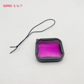 Diving Special Filter Lens Protection Ring Waterproof Case (Color: Purple)