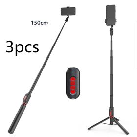 Phone selfie stick (Option: Black 150cm 3pcs)