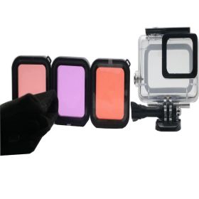 Waterproof case sports camera (Option: 3Filter shell)