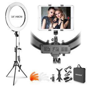 18 Ring Light LED Fill Light Mobile Phone Video Shooting Photo Photography Light (Option: Photographic lamp set-With iPad clip)