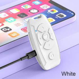 Rechargeable Mobile Phone Bluetooth Remote Control (Color: White)