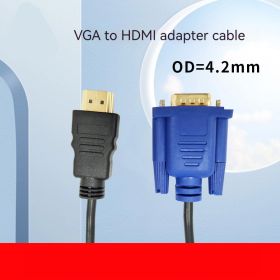 Hdmi TO VGA HD Conversion HDMI TO VGA Computer Laptop TV Cable Without Network (Option: 300cm-HD To Vga-Copper Clad Steel)