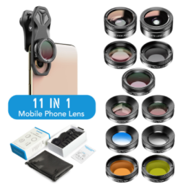 Mobile phone lens five in one set (Option: 11 in 1)