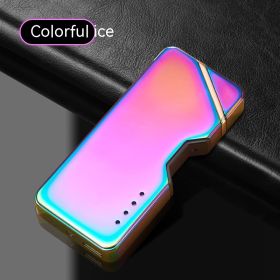 Metal Photoelectric Induction Double Cigarette Lighter (Option: Color Ice)