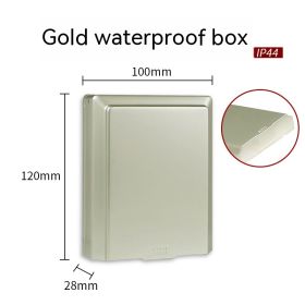 Power Socket Plastic Waterproof Box Toilet Waterproof Cover (Option: Gold Waterproof Switch Case)