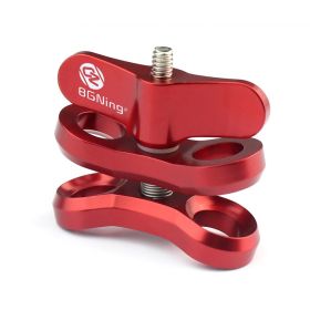 Diving Photography Butterfly Clip, Sports Camera Metal Fill Light Ball Head Clip (Color: Red)