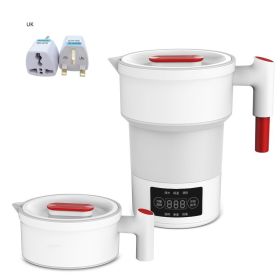 Mini Portable Travel Silicone Electric Kettle (Option: White-UK)