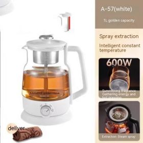 Glass Tea Maker Electric Steam Spray Tea Brewing Pot (Option: A57 White)