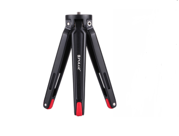 Compatible with Apple, Mobile phone metal mini tripod Desktop tripod (Color: Red)