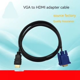 Hdmi TO VGA HD Conversion HDMI TO VGA Computer Laptop TV Cable Without Network (Option: 180cm-HD To Vga-Copper Clad Steel)