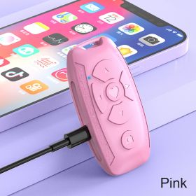 Rechargeable Mobile Phone Bluetooth Remote Control (Color: Pink)