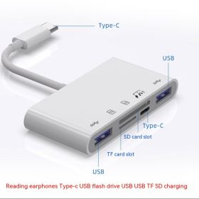 Reader Type-c Mobile Phone Connection SD TF Card Adapter Cable Read U Disk Adaptor (Option: Style 6)