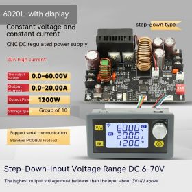 High-power Adjustable Step-down DC 60V20A WIFI Remote APP Communication Switching Power Supply (Option: 6020L With Display-Power Module-1)