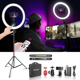 18 Ring Light LED Fill Light Mobile Phone Video Shooting Photo Photography Light (Option: Control Photographic lamp set-Mobile phone clip)