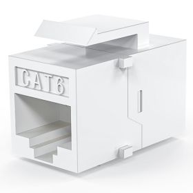 Six Types Of Unshielded Network Computer Direct Module Pass-through Connector (Color: White)