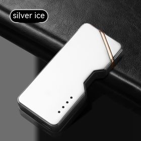 Metal Photoelectric Induction Double Cigarette Lighter (Option: Silver Ice)