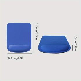 1pc Wrist Rest Pad, Wrist Guard Mouse Pad Wrist Pad For Computer PC Laptop, Office Desk Mat, Hand Rest Solid Color Wrist Rest For Gaming Typing (Color: Blue)