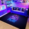 1pc Neon Video Game Floor Mat; Large Game Area Rug; Gamer Carpet; Game Printed Living Room Mat Bedroom Mat