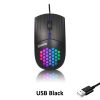 USB/Type C Wired Mouse 1600 DPI RGB Backlit Mice Honeycomb Gaming Mause for Computer iPad Mac Tablet Macbook Air Laptop PC