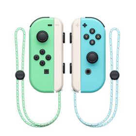 Wireless Switch Controller Joys Con Gamepad For Switch Control With Straps Dual Vibration Joysticks For Switch Joypad (Color: Animal Crossing)