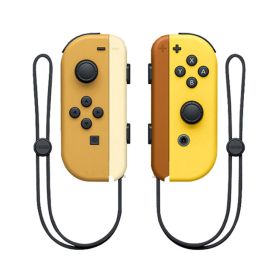 Wireless Switch Controller Joys Con Gamepad For Switch Control With Straps Dual Vibration Joysticks For Switch Joypad (Color: Yellow brown)