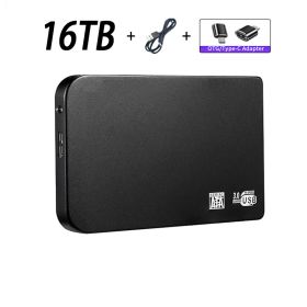 Original High-speed 16TB Portable External Solid State Hard Drive USB3.0 Interface HDD Mobile Hard Drive For Laptop/mac (Color: 16TB Black)