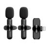 Wireless lavalier microphone portable audio video recording mini microphone for iPhone Type C ipad live game phone microphone