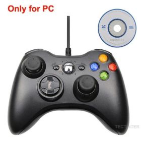 USB Wired Vibration Gamepad Joystick For PC Controller For Windows 7 / 8 / 10 Not for Xbox 360 Joypad with high quality (Color: USB BLACK)